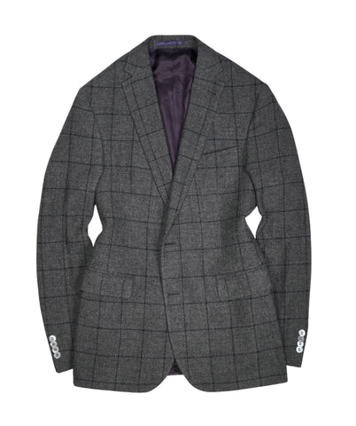 Ströms - Grey Windowpane Flannel Wool Sports Jacket 50