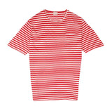 Massimo Alba - White/Red Striped T-Shirt M