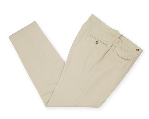 Stoffa - Beige High Rise Linen Trousers 50