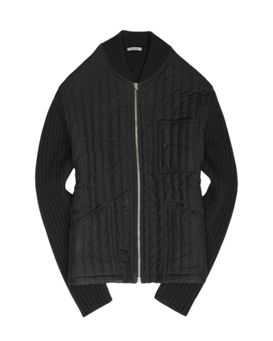 Gran Sasso - Black Chunky Virgin Wool Full Zip Sweater 50