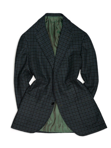 Orazio Luciano - Green Gunclub Flannel Wool/Cashmere Sports Jacket 50