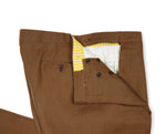 Ambrosi Napoli - Brown W.Bill Irish Linen High Rise Trousers 54