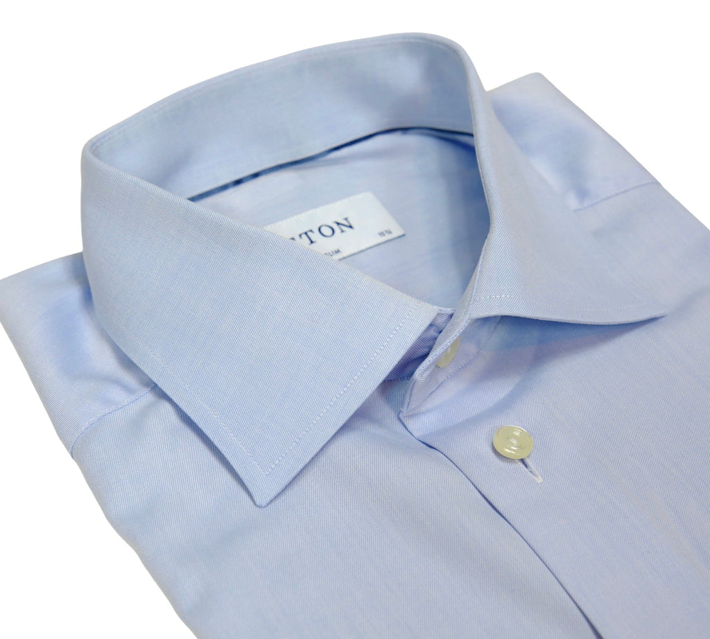 Eton Light Blue Spread Collar Shirt 40 Vangelis