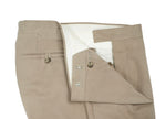 Saman Amel - Beige Pleated High Rise Worsted Cotton Trousers 48