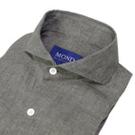 Mond - Olive Linen Patch pocket Shirt 40