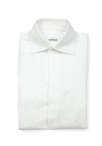Saman Amel - Crisp White Cotton Evening Shirt 38
