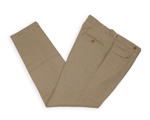 Stoffa - Light Brown High Rise Linen Trousers 50