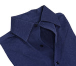 Moreau - Navy Cotton Pique One-Piece Collar Shirt M