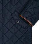Barbour - Navy Quilted Powell Jacket S