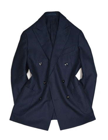 Suitsupply - Navy Hopsack Wool DB. Sports Jacket 48