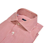 Orazio Luciano - Red Bengal Striped Spread Collar Shirt 41