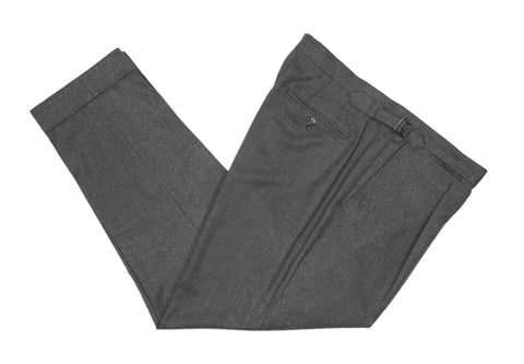 Blugiallo - Dark Grey Pleated High Rise Flannel Trouser 54