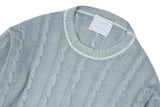 Doriani - Light Blue/Grey Cashmere Cable Knit  M