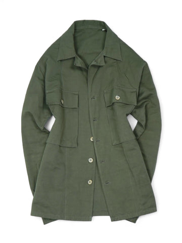 Xacus - Green Cotton/Linen Overshirt XL
