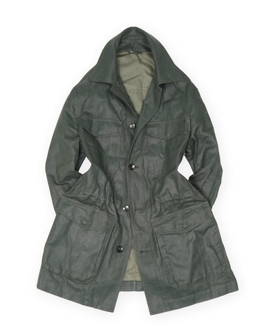 Suitsupply - Dark Green Waxed Cotton/Linen Field Jacket 52