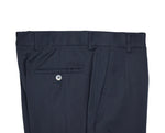 Dunhill - Navy Pleated High Rise Suit Trousers 50