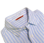 Barena - White/Blue Striped Linen Shirt M