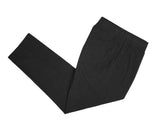 Oscar Jacobson - Black Corduroy Pleated High-Rise Cotton Trousers 50