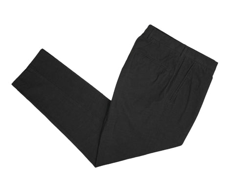 Oscar Jacobson - Dark Brown Corduroy Pleated High-Rise Trousers 50 Short