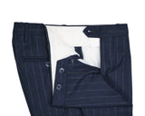 Sorrento Napoli - Navy Pinstripe Flannel Wool Suit 48