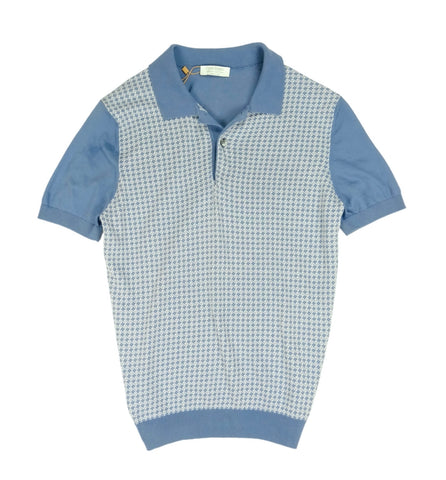Gran Sasso - Blue Cotton Short Sleeve Polo S
