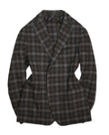 Tagliatore - Brown/Blue Checked Virgin Wool Sports Jacket 52
