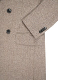 Oscar Jacobson - Beige Herringbone DB. Wool/Cashmere Coat 44