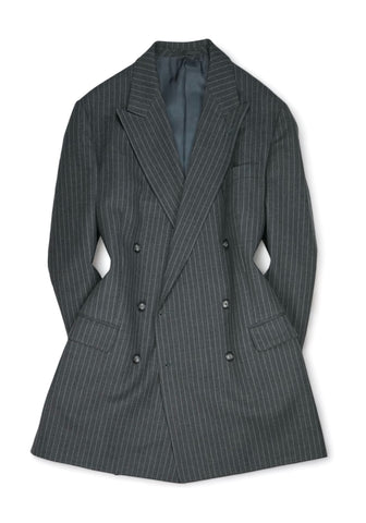 Drabant - Grey Pinstripe DB. Wool Suit 58 Long