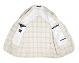 Barba Napoli - Off-White Checked Linen/Virgin Wool Sports Jacket 52