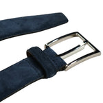 Saddler - Dark Blue Suede Belt 85 cm