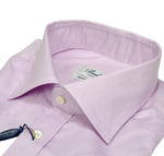 Stenströms - Pink Striped Twofold Cotton Twill Shirt 40