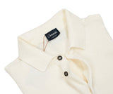 Drumohr - Cream Linen Short Sleeve Polo S