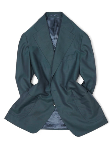 Blugiallo - Dark Green/Teal Wool Suit 54