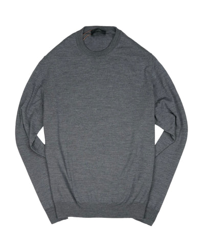 Zanone - Grey Cotton/Wool Crewneck Knit S