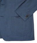 D+L.J. - Matte Navy Hopsack Wool Sports Jacket 50