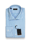 Barba Napoli - Blue/White Striped Cotton Shirt