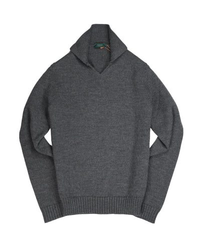 Zanone - Grey Virgin Wool Long Sleeve Polo Knit S