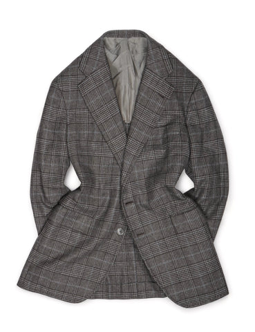 Orazio Luciano - Brown/Grey Checked Cashmere Sports Jacket