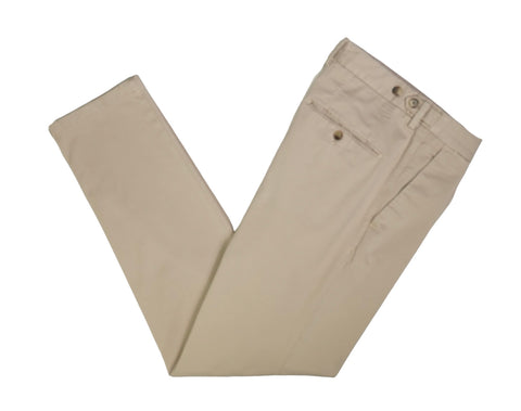 Oscar Jacobson - Beige Mid-Rise Cotton Chinos 50