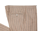 Barba Napoli - Brown Pinstripe DB. Linen Suit 52