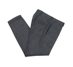 Oscar Jacobson - Dark Grey Mid-Rise Wool Flannel Trousers 48