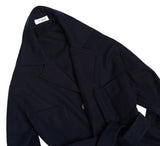 De Petrillo - Navy Virgin Wool/Cashmere Belted Overshirt 50