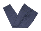 Orazio Luciano - Navy Chalk Striped Virgin Wool Flannel Suit 50