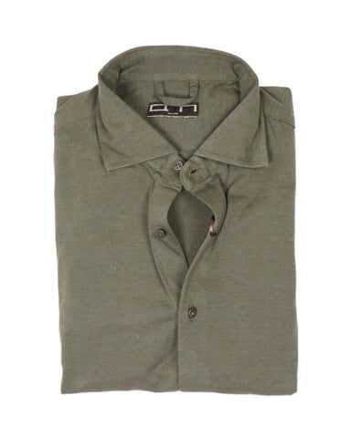 AM Milano - Green Cotton Shirt L-XL