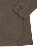 D+LJ - Dark Brown Checked Wool Sports Jacket 48