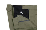 Mr Johnsons Wardrobe - Green High Rise Unhemmed Cotton Trousers 50