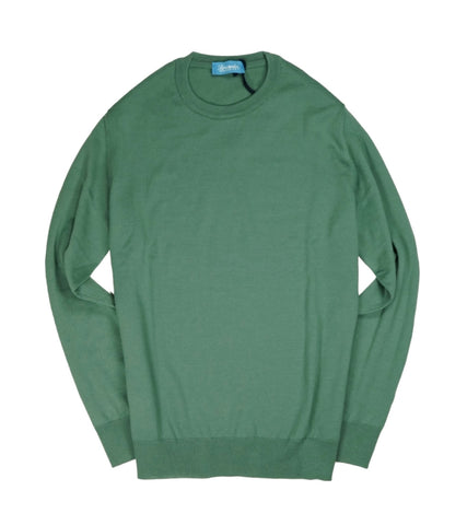 Drumohr - Pale Green Merino Wool Crewneck Knit S