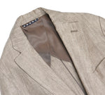 Beige Herringbone Linen Sports Jacket 46