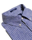 Gant - Blue/White Pinstripe BD. Linen Shirt M