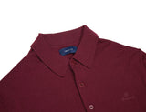 Gant - Burgundy Long Sleeve Merino Wool Polo S